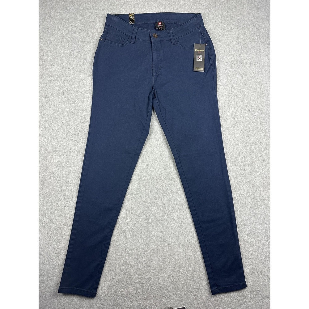 Southpole Pants Juniors Small Blue Stretch Skinny Jegging Twill Casual 5 Pocket